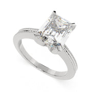 Camilla Emerald Cut Solitaire Engagement Ring Setting - Nivetta
